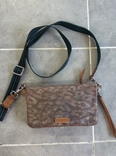 Consuela Iris Crossbody with colorful strap.