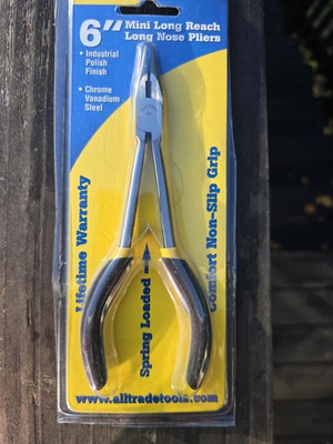 #ad Alltrade 6quot; Mini LONG REACH Long Nose PLIERS Cutters NEW $8.99
