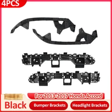 4PCS Front Bumper Bracket & Headlight Bracket  LH&RH For 2013-2017 Honda Accord