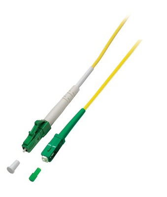 LWL Glasfaserkabel Simplex LC/APC-SC/APC Singlemode 9/125µ OS2 LSZH 0