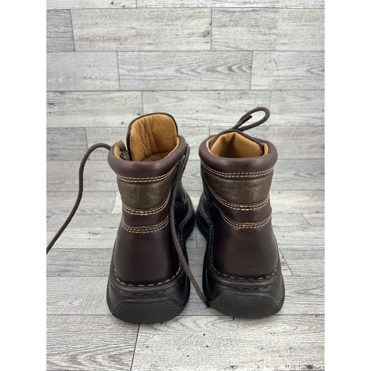 Born Handcrafted Dark Brown Leather Lace Up Ankle Boots B9216 Women Size 7 View 5