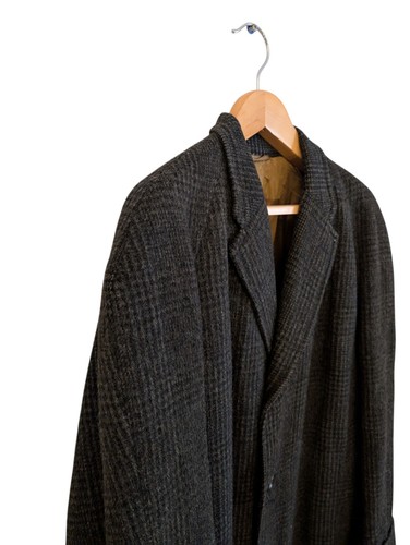 Saxon Hawk Styled by Huntsman Prince Of Wales Tweed Balmacaan Coat Size 40R - Picture 3 of 8