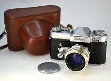1961 KMZ SOVIET USSR "START" SLR professional camera + 13-blades HELIOS-44 LENS