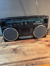 Vintage Toshiba Radio RT-6016 Black Retro Boom Box /No Batteries