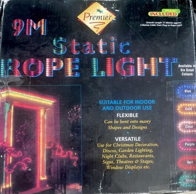 Vintage Premier 9m Statisches Lichtschlauch Innen Außen 324 Birnen 230V 149W Gold