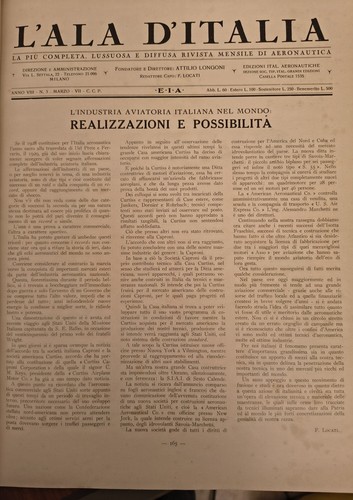 AA.VV.; Longoni, Attilio (Direktor).Der Flügel Italiens Jahr VIII - Nr. 3 (März 1929) - Bild 2 von 5