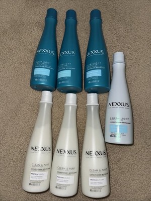 7 Nexxus Conditioners Ultralight Smooth & Clean Pure& Hydra Light 13.5oz/each