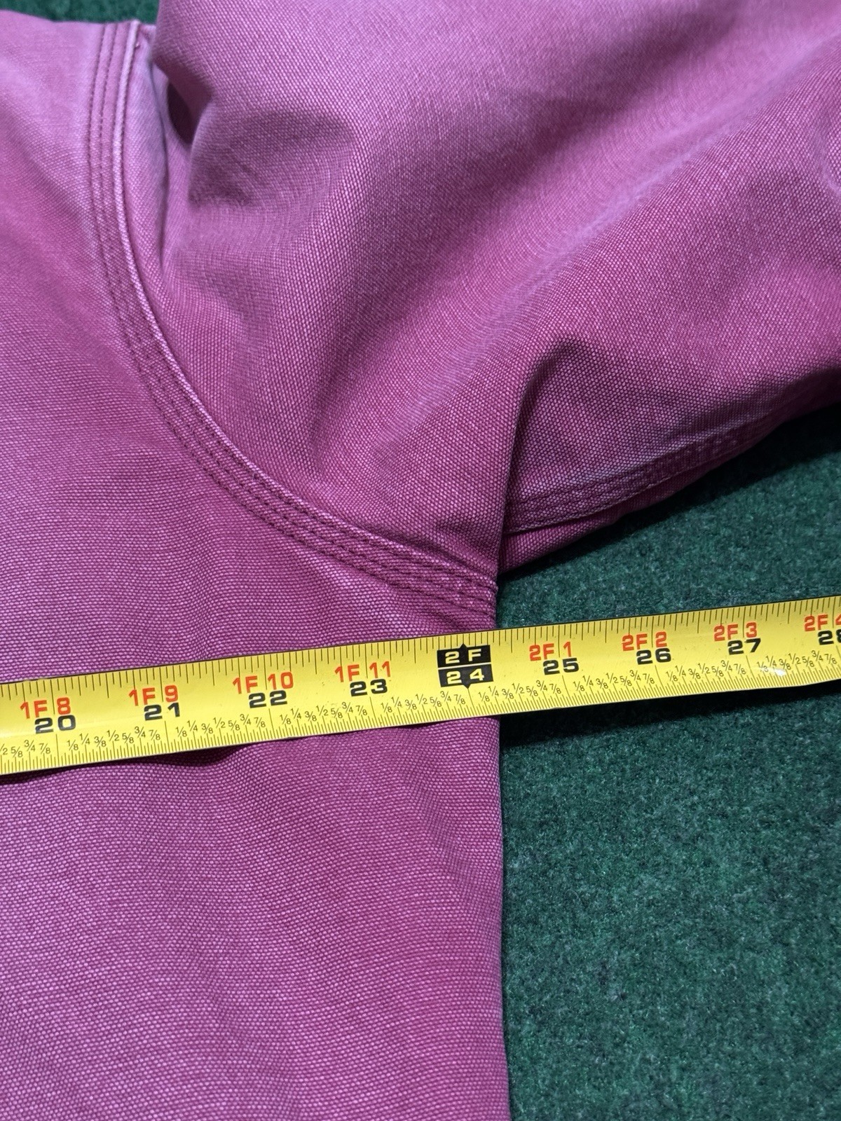 Vintage Carhartt J130 Pink Rose Rare Large Womens Full Zip Canvas Work Jacket  thumbnail 5