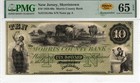 New Jersey - Morristown - Morris County Bank $10 - PMG Gem Unc 65 EPQ - Choice — photo 1
