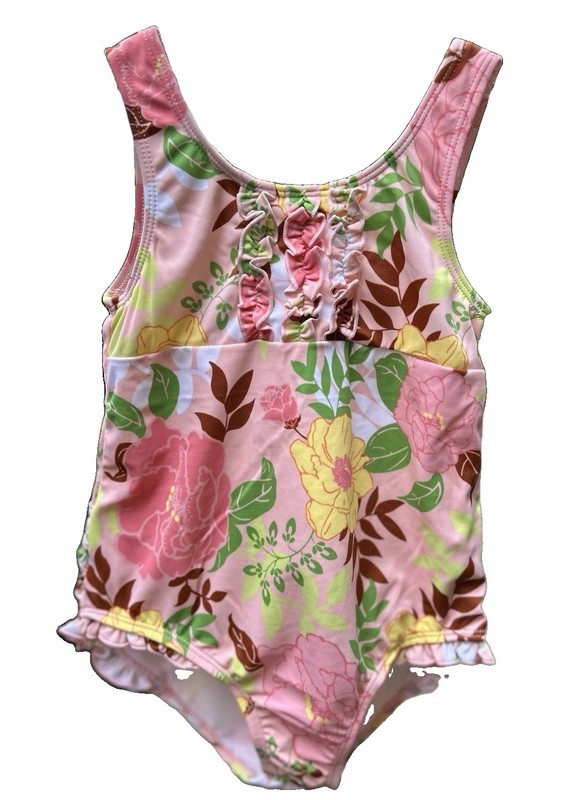 NWT Janie and Jack pretty one-piece floral swimsuit Sz 6 years