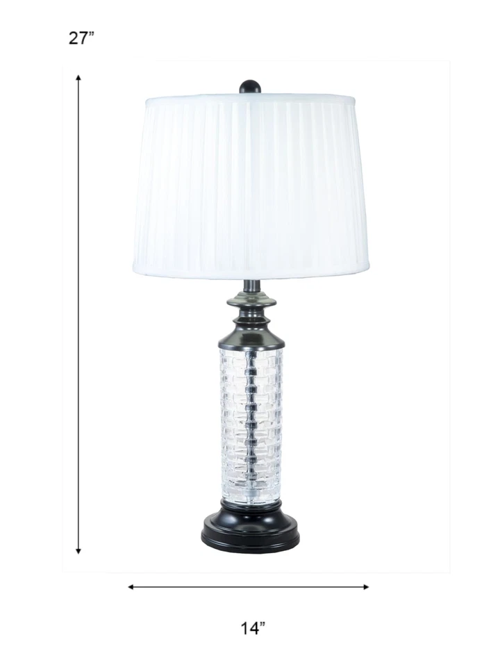 Lámpara de mesa GT18316 Overland 24 % cristal plomo, negro ébano Foto 3 de 3