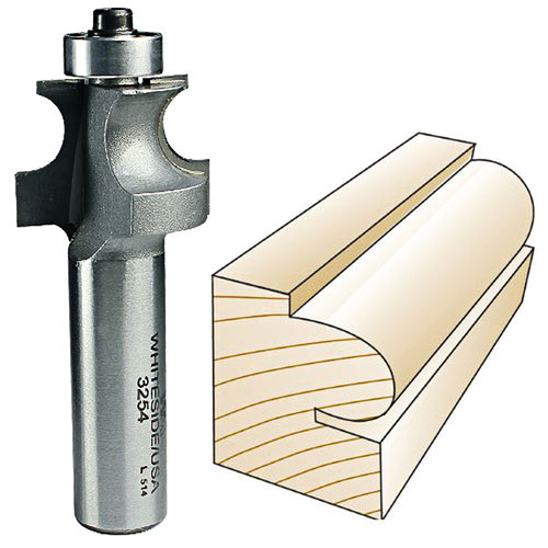 Whiteside 3254 Edge Beading Bit 1/2 in. SH x 3/8 in. BD