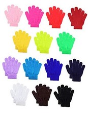 14 Pairs Magic Kids Winter Gloves Children Knit 5-12 Years Old 14 Mix Colors