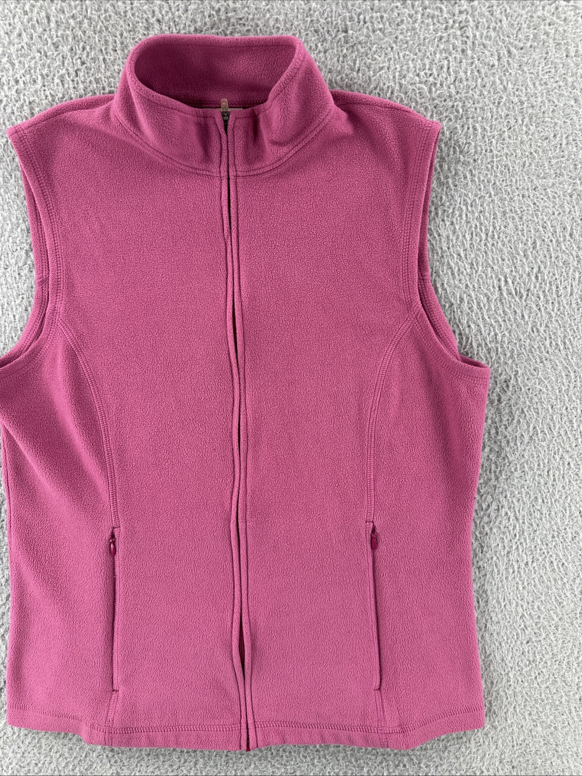 L.L. Bean Women’s Small Reg Pink Full Zip Pink Fleece Vest