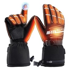 AGPTEK Heated Gloves for Men Women, 7.4V Fast Heat Rechargeable Small, Black 