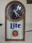 VTG Miller Light Beer Light Up Clock Working Condition Man Cave Decor Bar Sign