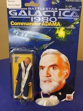 Battlestar Galactica 1980 Commander ADAMA Action Figure custom Painted On Card