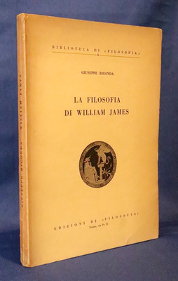 Giuseppe Riconda, Die Philosophie des William James. 1962. Autogramm Sehr Gut