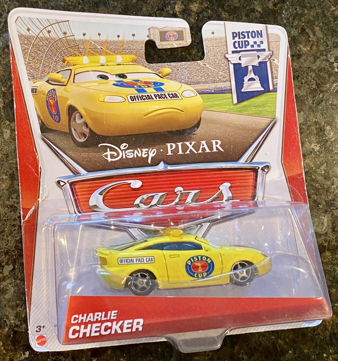 CHARLIE CHECKER Piston Cup Disney Pixar Cars Taxi Cab NEW Sealed
