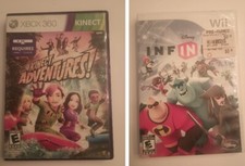 Set Of 2 Game Only Disney Infinity Nintendo Wii U & Xbox360 Kinect Adventures