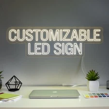 Personalized Custom LED Wall Sign for Office, Store, Salon, Bar , Business Logo