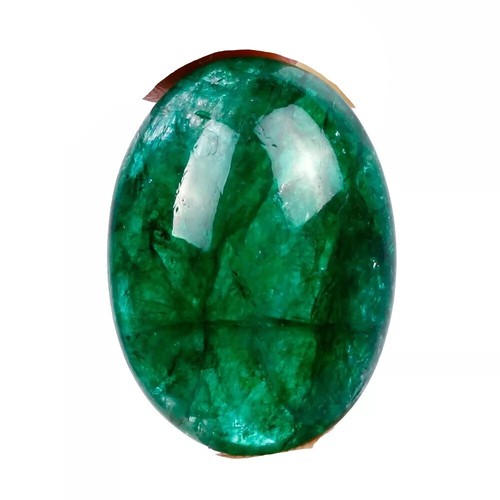 Natürlicher zertifizierter schöner grüner Smaragd 24,20 ct ovale Form loser Cabochon Edelstein - Bild 8 von 8