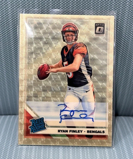 Ryan Finley - 2019 Donruss Optic Rated Rookie AUTO Gold Vinyl - One of One! NM