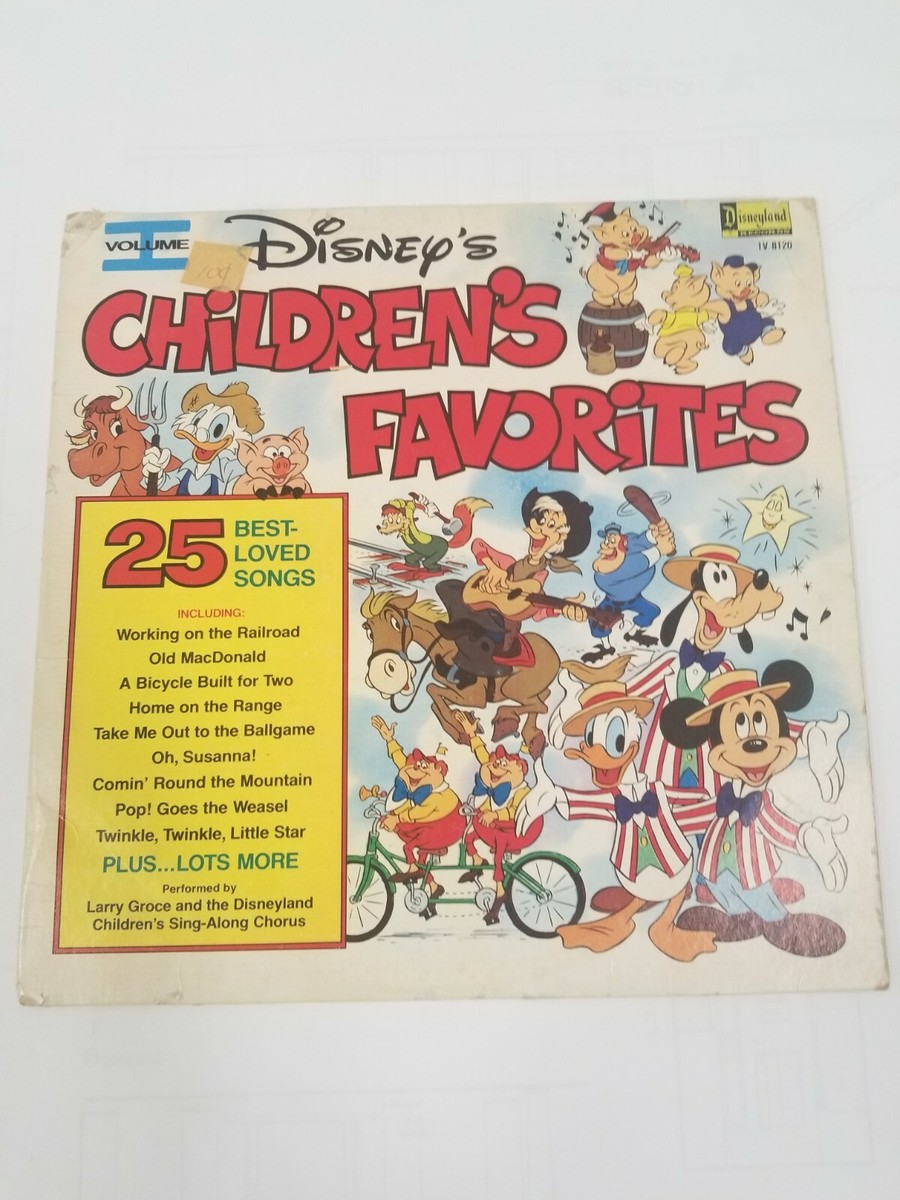 Disney Children's Favorites Volume 1 record lp 25 Best Loved Songs