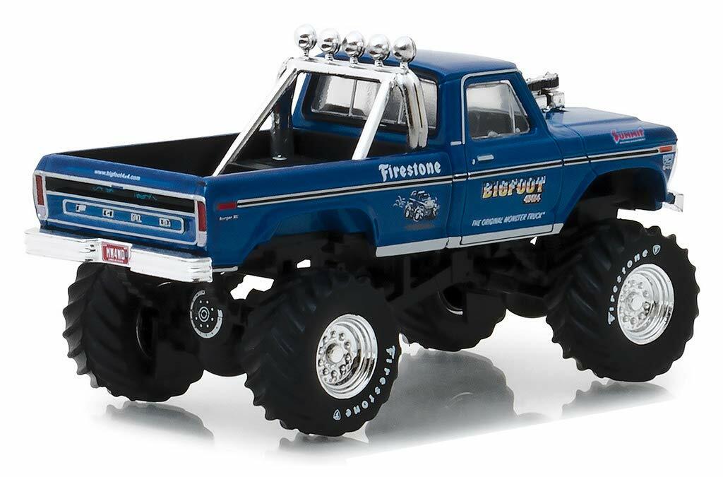 グリーンライト 1974 フォード F-250 ビッグフット モンスタートラック 1974 Ford F-250 Monster Truck Bigfoot #1 Blue 1:64 Model