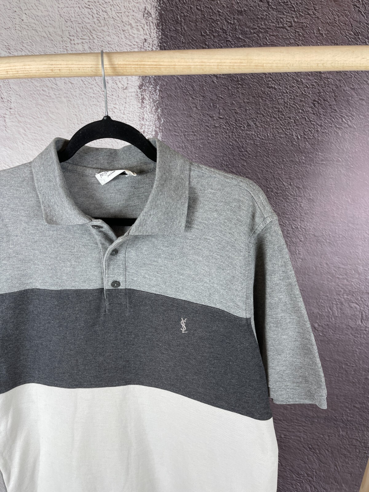 Polo Yves Saint Laurent triplo colore bloccato