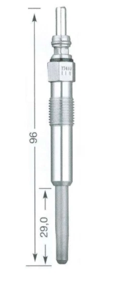 4 X NGK GLOW PLUG FOR VOLKSWAGEN PASSAT B5 AVF 1.9L I4 FROM CHASSIS 3B-2-350-001 - Image 2 of 2