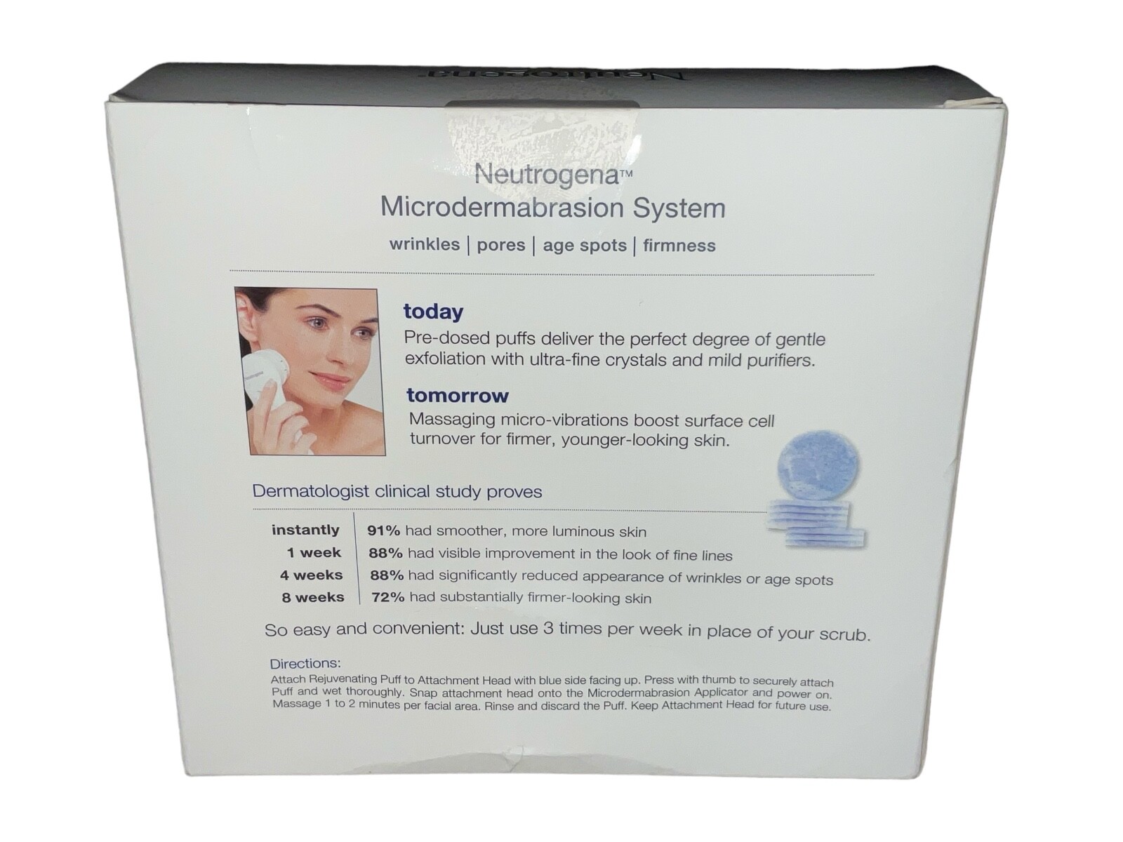 1 Neutrogena Microdermabrasion System 12 Puff Refills Included