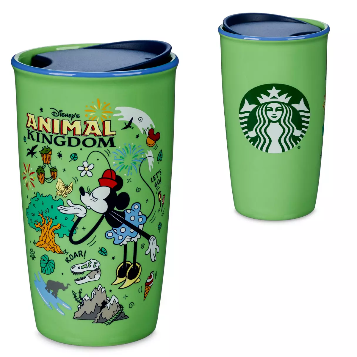 Disney Parks Animal Kingdom Starbucks Ceramic Travel Tumbler Cup