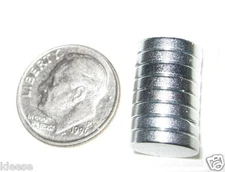 8 Magnetic Collar Stays Replacement "Power Buttons" style magnets 10mm x 3mm 