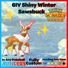 ✨ Shiny Winter Sawsbuck 6IV ✨ Pokemon Scarlet & Violet 🚀 Fast 🚀