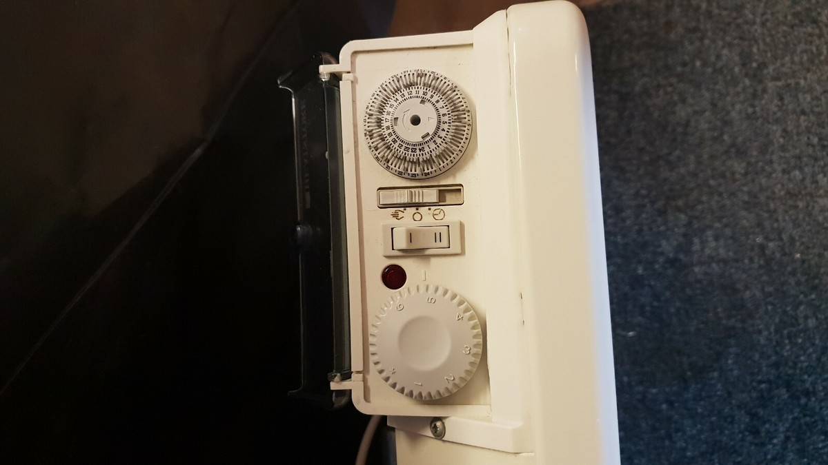 Heatstore 1.25kw 24 hour timer Electric Wall Mounted Panel Heater | eBay