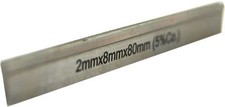 Chipbreaker Parting Blade 2 mm thick x 8 mm wide x 80 mm long.  HSS  5% Cobalt