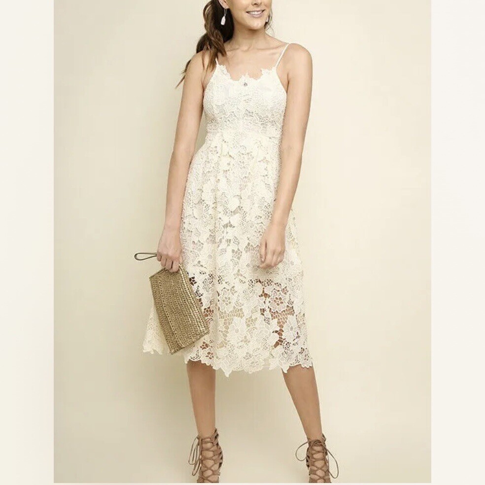 umgee white embroidered dress MARCELA BRODERIE ANGLAISE DRESS main image 0