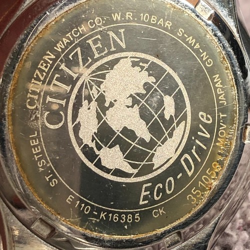 Reloj Solar Citizen Eco-Drive Hombre E110-K16385 Tono Plateado7 1/4"Leer Descripción - Imagen 9 de 13