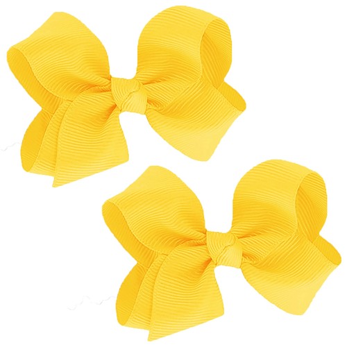 WD2U Girls Set of 2 Small Grosgrain 3" Pigtail Hair Bows French Clip Barrettes - Picture 59 of 62