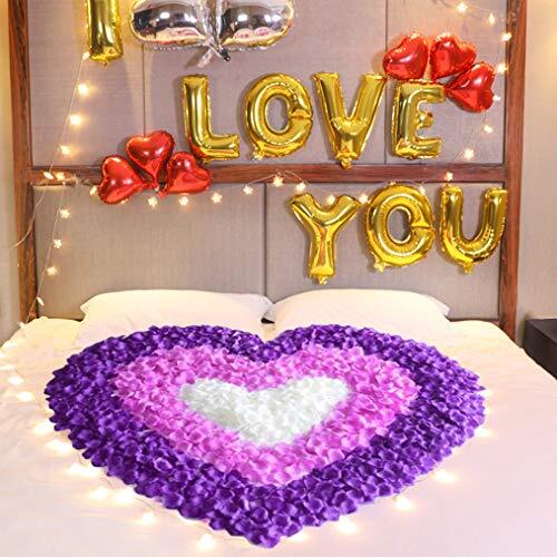 2000 PCS Artificial Silk Rose Petals for Wedding Party Favors Purple - Picture 6 of 8