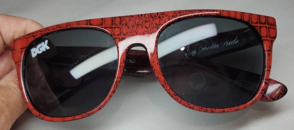 DGK Sunglasses 'Playa' Red Crocodile Pattern Shades - image 2 of 4
