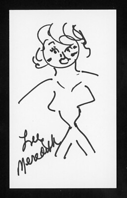 Lee Meredith Actress, Benny Hill's World Tour, Playboy Signed 3x5 Card