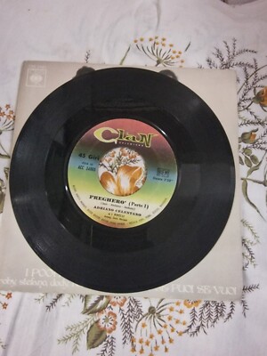 ADRIANO CELENTANO '' PREGHERO' ''  45 TOURS MADE IN ITALY ONLY DISC NO COVER