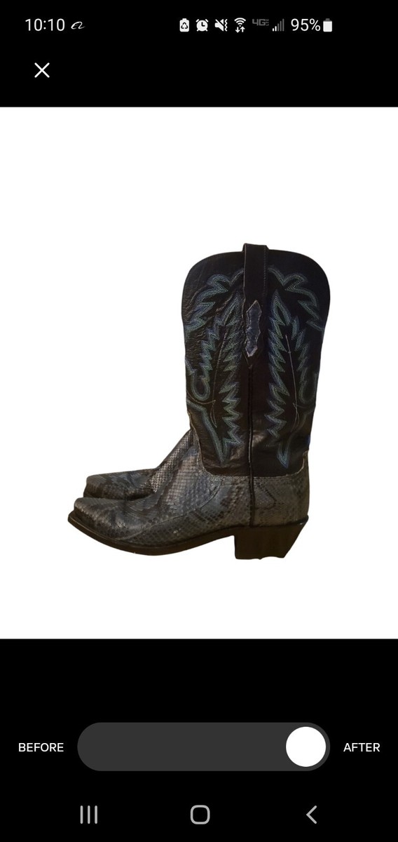 lucchese boots 1883 Genuine Python Snake Snip Toe Cowboy  display picture 2