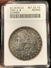 1901-S Morgan Silver Dollar ~ ANACS AU Details ~ OLD SOAPBOX HOLDER BETTER DATE