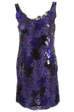 MARC JACOBS NAVY SEQUIN MINI DRESS US 2 UK 6