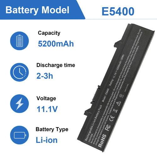 Battery For Dell Latitude E5400 E5500 E5410 E5510 KM742 PX644H KM742 58Wh - Picture 3 of 12