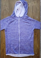Champion Full Zip Pockets Sweatshirt Hoodie Periwinkle Fleece Women's Size XL
