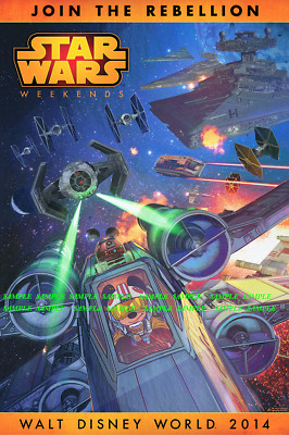 Disney Star Wars Weekends 11x17 Theme Park Collector Poster Mickey 2015